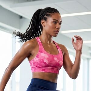 CALME by Johnny Was Endurance sports bra in pink camo size XS